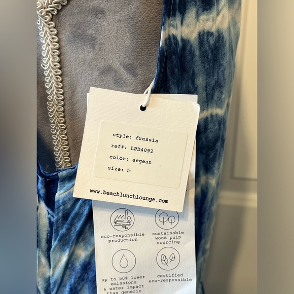 NWT Beach Lunch Lounge Tie Dye Sleeveless Lightweight Maxi Sundress Sz Medium - Picture 6 of 10